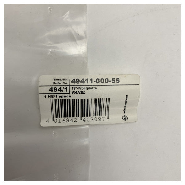 1U Μαύρη Χάλκινη Ράγα Πάνελ για Ναυτιλιακά Ντουλάπια - Κενή Πλάκα Συμπλήρωσης 19 Ιντσών 