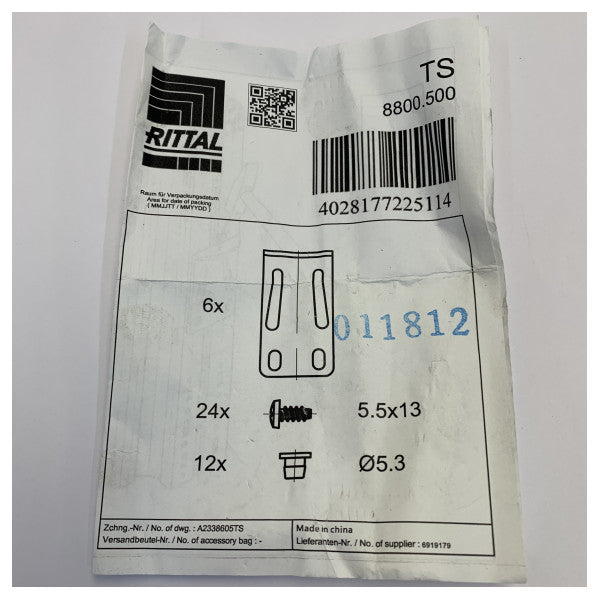 Rittal TS 8800.500 Set di staffe di montaggio per armadio TS 8, 42 pezzi 