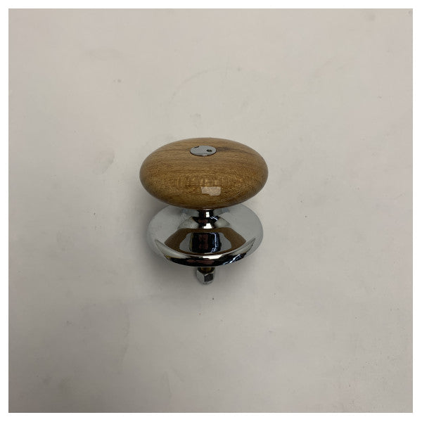 Parlak Krom ile Teak Ahşap Deniz Kolu - Dayanıklı Bot Kontrol Kolu 50mm 
