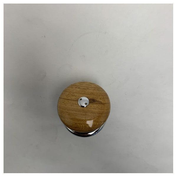 Parlak Krom ile Teak Ahşap Deniz Kolu - Dayanıklı Bot Kontrol Kolu 50mm 