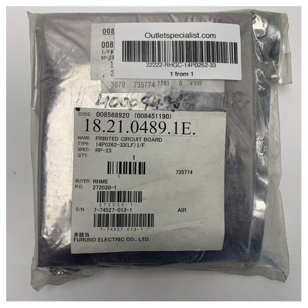 Furuno 14P0262-33 LF Κύκλωμα Πίνακα για Ναυτική Πλοήγηση και Συστήματα Επικοινωνίας 