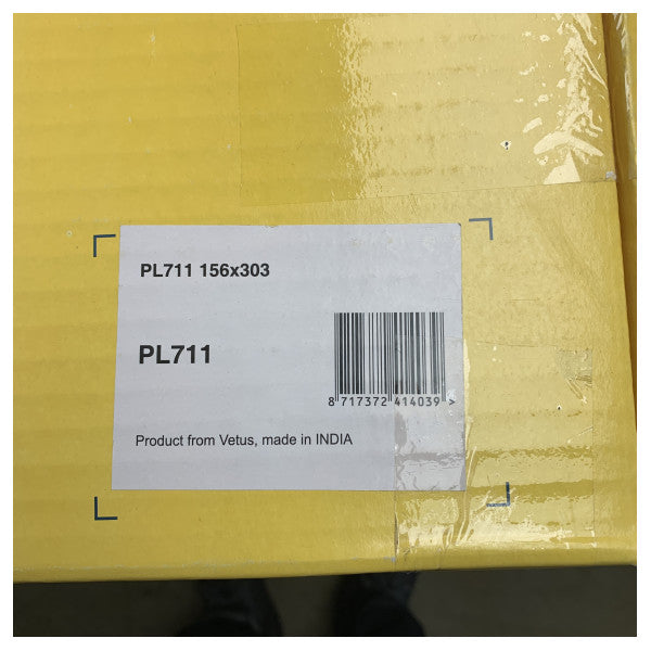 Vetus PL711 Алюмінієвий відкриваючий люк прямокутний 303 x 156 мм 