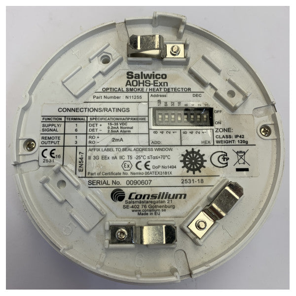 Консіліум NS-AOHS-IS Аналоговий оптичний димовий детектор білий 