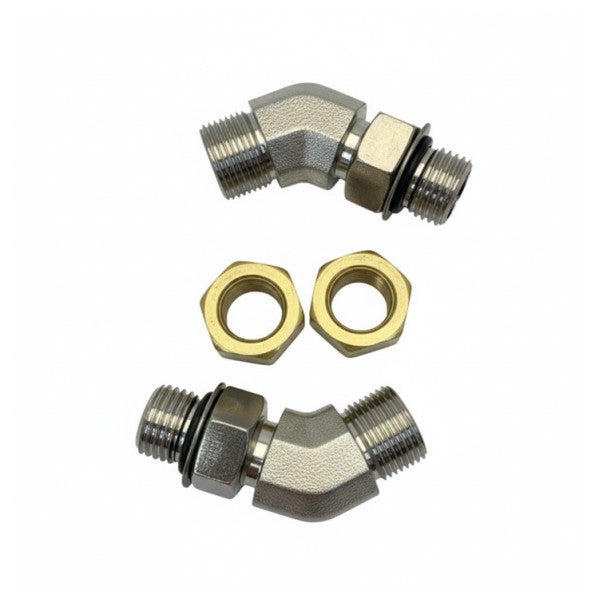 SeaStar Solutions Hydraulic Steering Couplings Set 45 Degrees 18-FT-LBS 