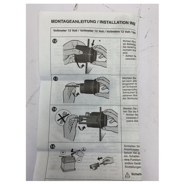 مؤشر الجهد VDO Veratron ViewLine 8-16V 52mm أبيض - A2C59512545 