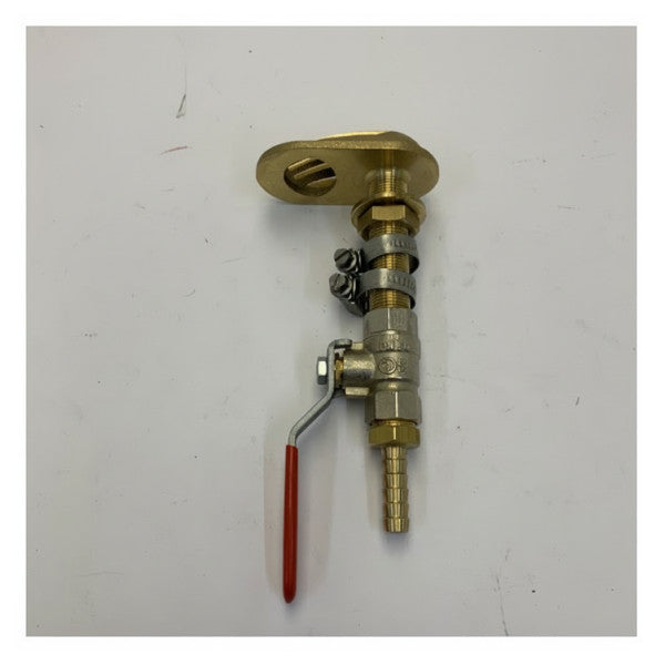 VePN-50 Marine-Rumpfdurchlass mit Kugelventil-Seeventil und Schlauchschellen 