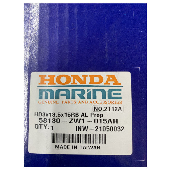 Honda Marine Außenbordpropeller 58130-ZW1-015AH Aluminium 3-Blatt Rechts 