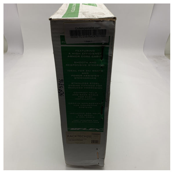 UFLEX Racktech 20 Inch Marine Rack & Pinion Steering System – Durable, Easy to Install, Corrosion-Resistant 