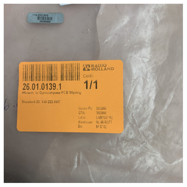 Giunto rotativo PCB del giroscopio Raytheon Anschütz - 110-222.X03 