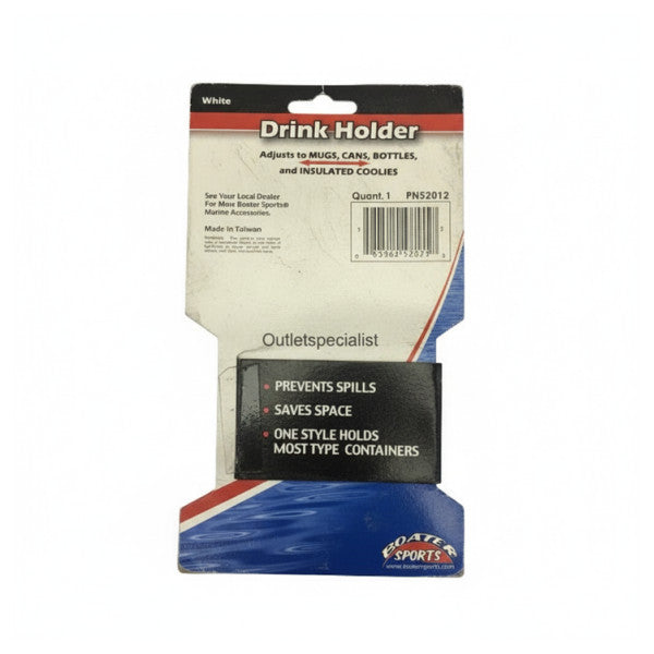 Boater Sports Mountable Adjustable Folding Drink Holders - White 52012 