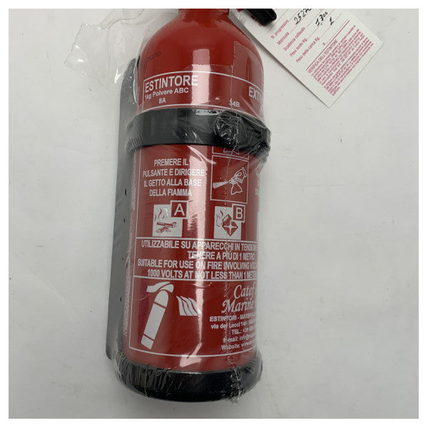 Extincteur à poudre ABC 1kg pour usage maritime - compact, léger et résistant aux intempéries