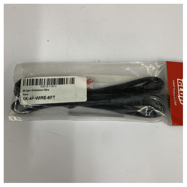 Câble d'extension marin GLOW 4 broches 1,8 m (6 pi) - XK-4P-WIRE-6FT 