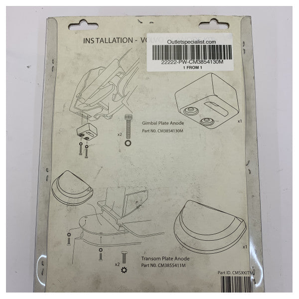 Martyr CM3854130M magnesiumanodekit for Volvo Penta 