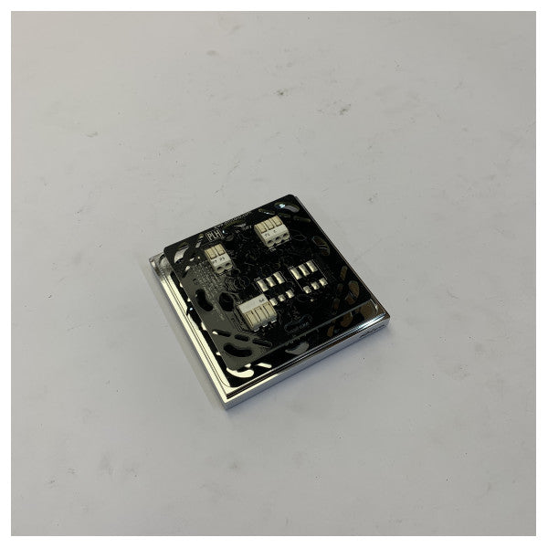 Riva PLH Skin 4-Button Plate Chrome Black Front - 470819 