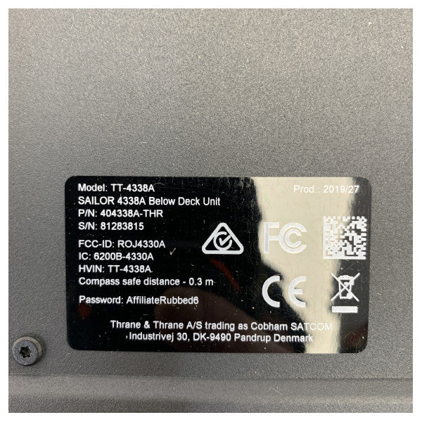 Sailor 404338A-00500 Dual VSAT Below Deck Unit - TT4338A 