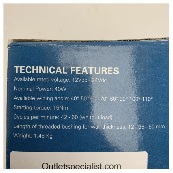 Speich Marine Grade 12V DC High Torque Wiper Motor 15 mm - 12nm - ES1238 