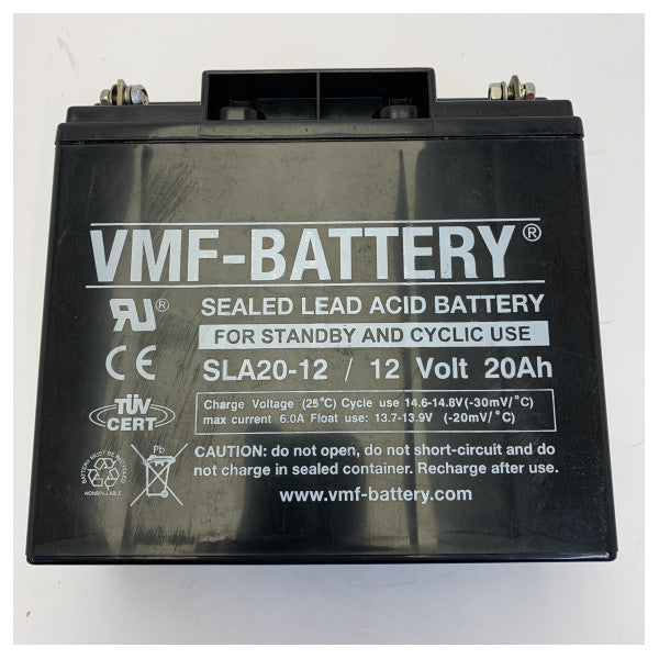 VMF-BATTERY SLA20-12 Batterie AGM 12V 20Ah Marine VRLA à plomb étanche 