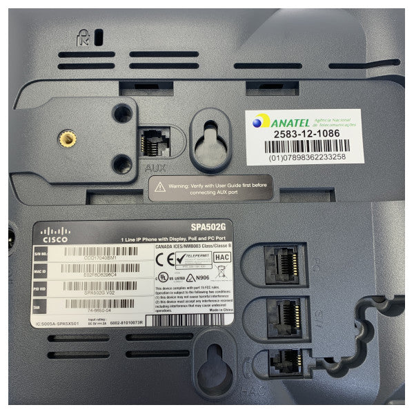 Cisco SPA502G 1-лінійний IP телефон з дисплеєм PoE та портом для ПК 