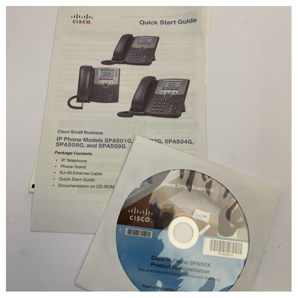 Cisco SPA504G IP Phone 4-Line PoE VoIP Telefon Imħaddem 