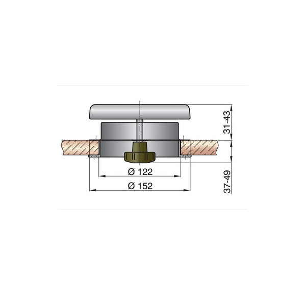 Vetus Athos en acier inoxydable ventilateur dek 122 mm - Athos1-122