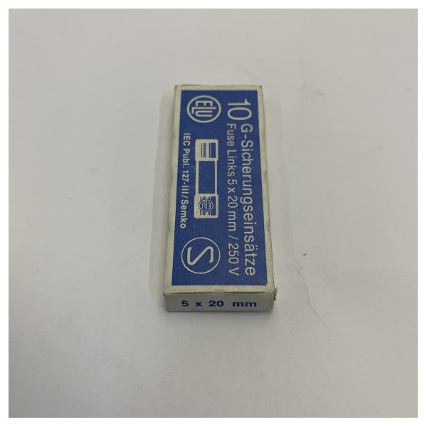 Glasrohrsicherung 5x20mm 4A träge - 10er-Pack T4A IEC 127-III 