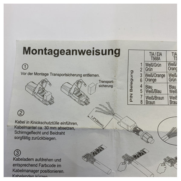 Conector de campo RJ45 Telegärtner MFP8 IE T568A Cat6A 