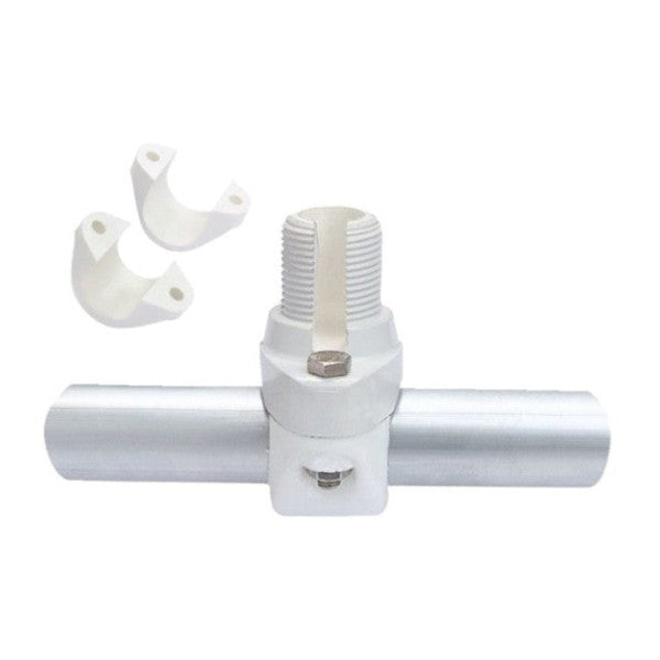 حامل سارية AC Antennas N210F - حامل هوائي بحري - 22-30 مم - 1 بوصة 14 TPI - أبيض 