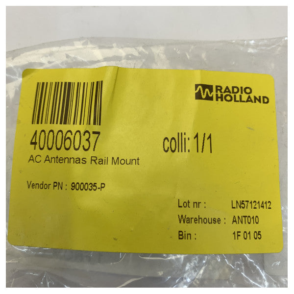 AC Antennas N210F rækværksmontering - Marine antenneholder - 22-30mm - 1inch 14TPI - Hvid 
