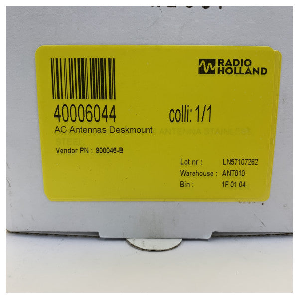 AC Antennas N288F Deskmount - Base antenna marina in RVS SS304 - maschio 1inch 14TPI 