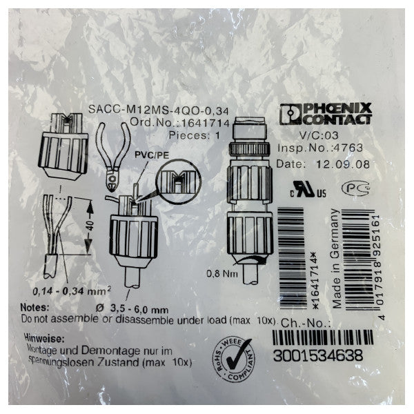 Conector de red Phoenix Netwave NW4000-866 - Enchufe macho 
