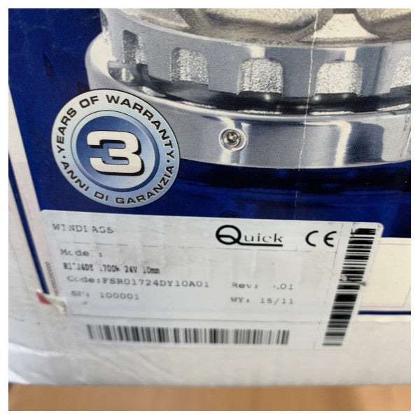 Бърз Regal електрически ветроход 1700W 24V 10 мм верига с капстан - 1700 X/Y D 