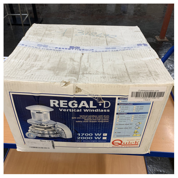 Бърз Regal електрически ветроход 1700W 24V 10 мм верига с капстан - 1700 X/Y D 