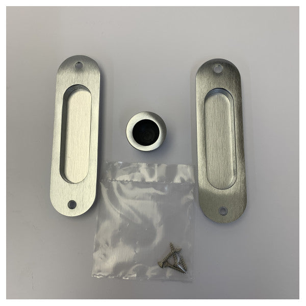 Wurth rustfritt stål skyvedørhåndtaksett 120x3mm - B4D-U-KIT W 