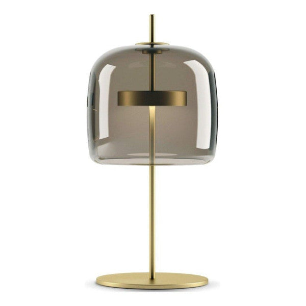 Lampe de table Vistosi Jube LT P Gris fumé D23cm avec doré 