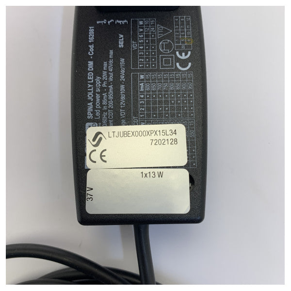 Lampe de table Vistosi Jube LT P Gris fumé D23cm avec doré 