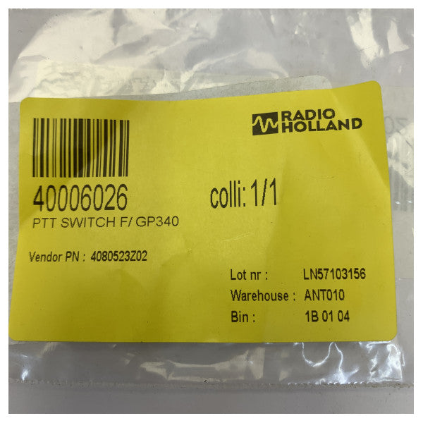 Motorola PTT-kontakt GP340 radiokommunikations reservedel - 4080523Z02 