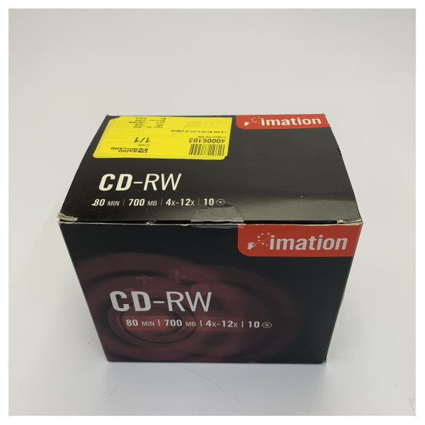 Imation CD-RW 700 MB 80 Min. 4x-12x wiederbeschreibbar - 10 Stück Slim Jewel Case 
