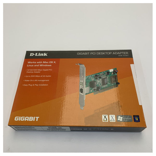 بطاقة شبكة PCI إيثرنت جيجابت D-Link DGE-528T - محول RJ45 بسرعة 10/100/1000 ميغابت/ثانية 