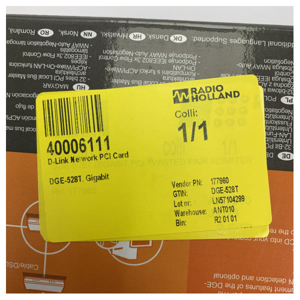 بطاقة شبكة PCI إيثرنت جيجابت D-Link DGE-528T - محول RJ45 بسرعة 10/100/1000 ميغابت/ثانية 