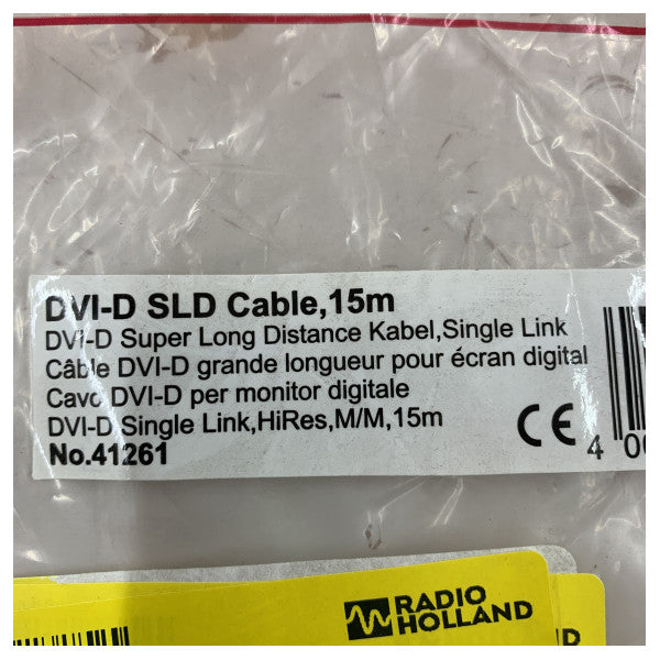 DVI-D Single Link -kaapeli 15 m - erittäin pitkä etäisyys - M/M - 41261 