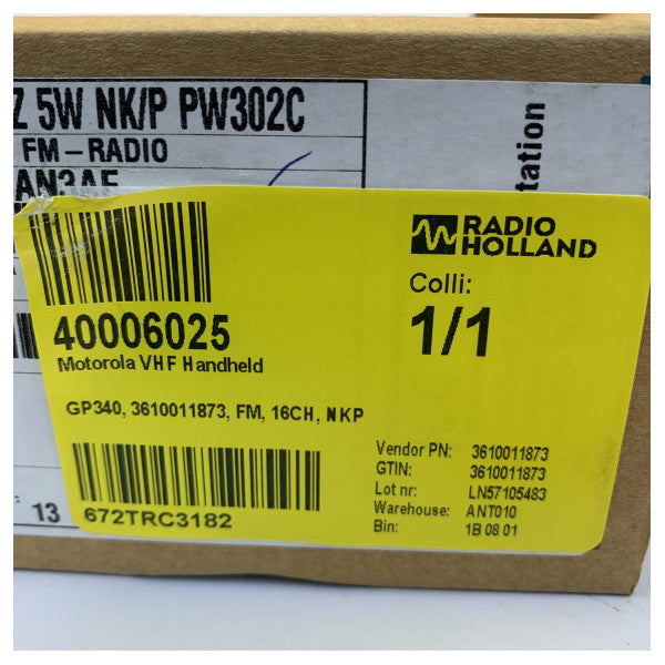 Motorola GP340 VHF Talkie-Walkie - Radio Marine FM 16CH 