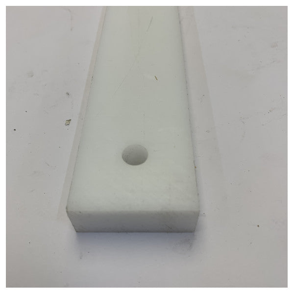 HMPE HD500 Ertalon プラスチックストリップ - かんな掛け済み - 600x40x15mm - ホワイト - ヨット用金具 