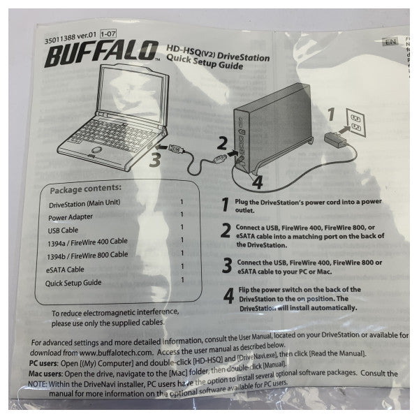 Buffalo DriveStation Combo 4 HDD Enclosure - eSATA FW800 FW400 USB 2.0 - HD-HS1.0TQ(V2)