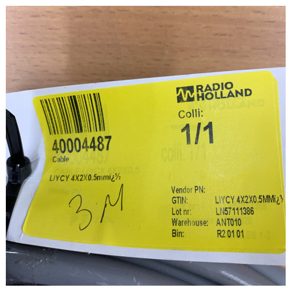Θωρακισμένο Ναυτικό Καλώδιο LiYCY 4x2x0,5mm² - Συνεστραμμένο Ζεύγος - 3 Μέτρα 