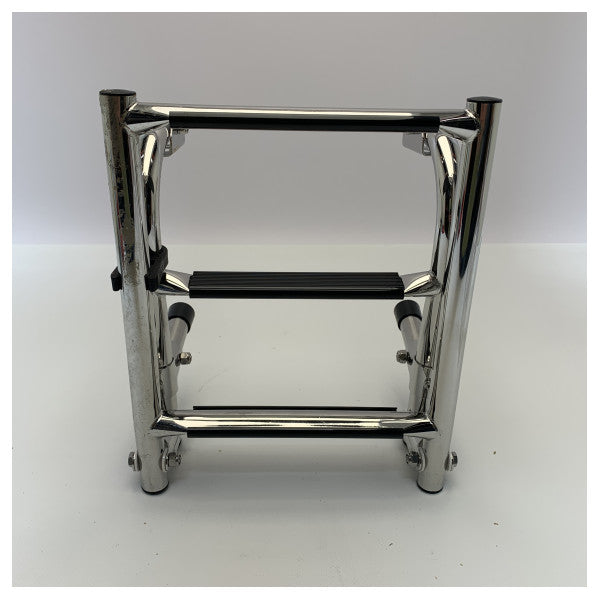 ALLPA Stubište za plivanje od nehrđajućeg čelika 3 koraka crno - 888743