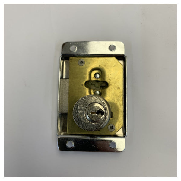 Yale udvendig dørlås krom - yachtbeslag - 1827 