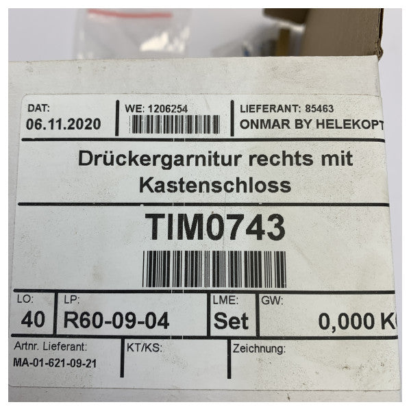 Manku tal-Bieb Olivari AI 230 Sector b’Kastenschloss LH 