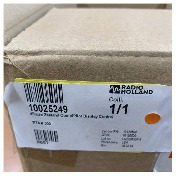 Pantalla de control del piloto Combi Titan 500 de Radio Zeeland 