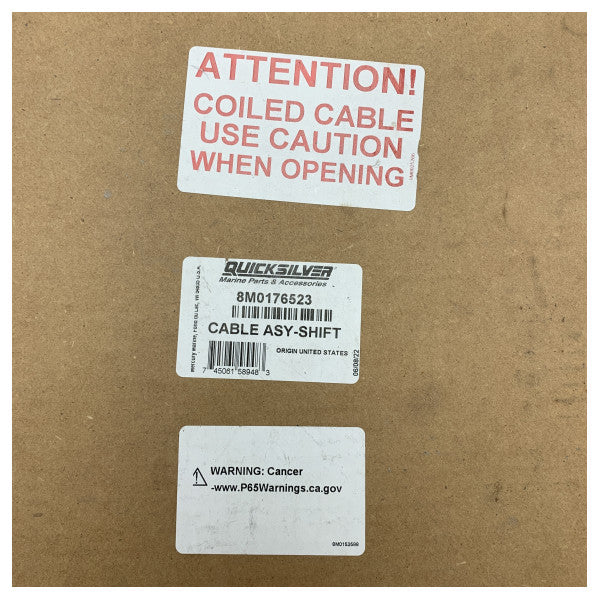 Quicksilver Marine Shift Cable 8M0176523 Cavo di controllo barca resistente all'acqua salata e ai raggi UV