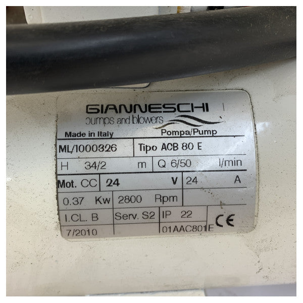 Gianneschi Idromar ACB 80 Hydrofor Sustav pritiska vode - 24V - 5L rezervoar 